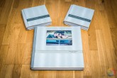 Pack Album Boda Completo, 1x35x35 + 2x24x24 en polipiel plata con Maletin